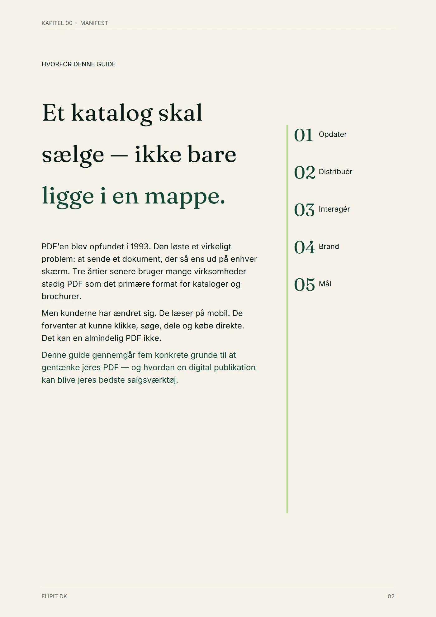 Side 2 af Introduktions brochure