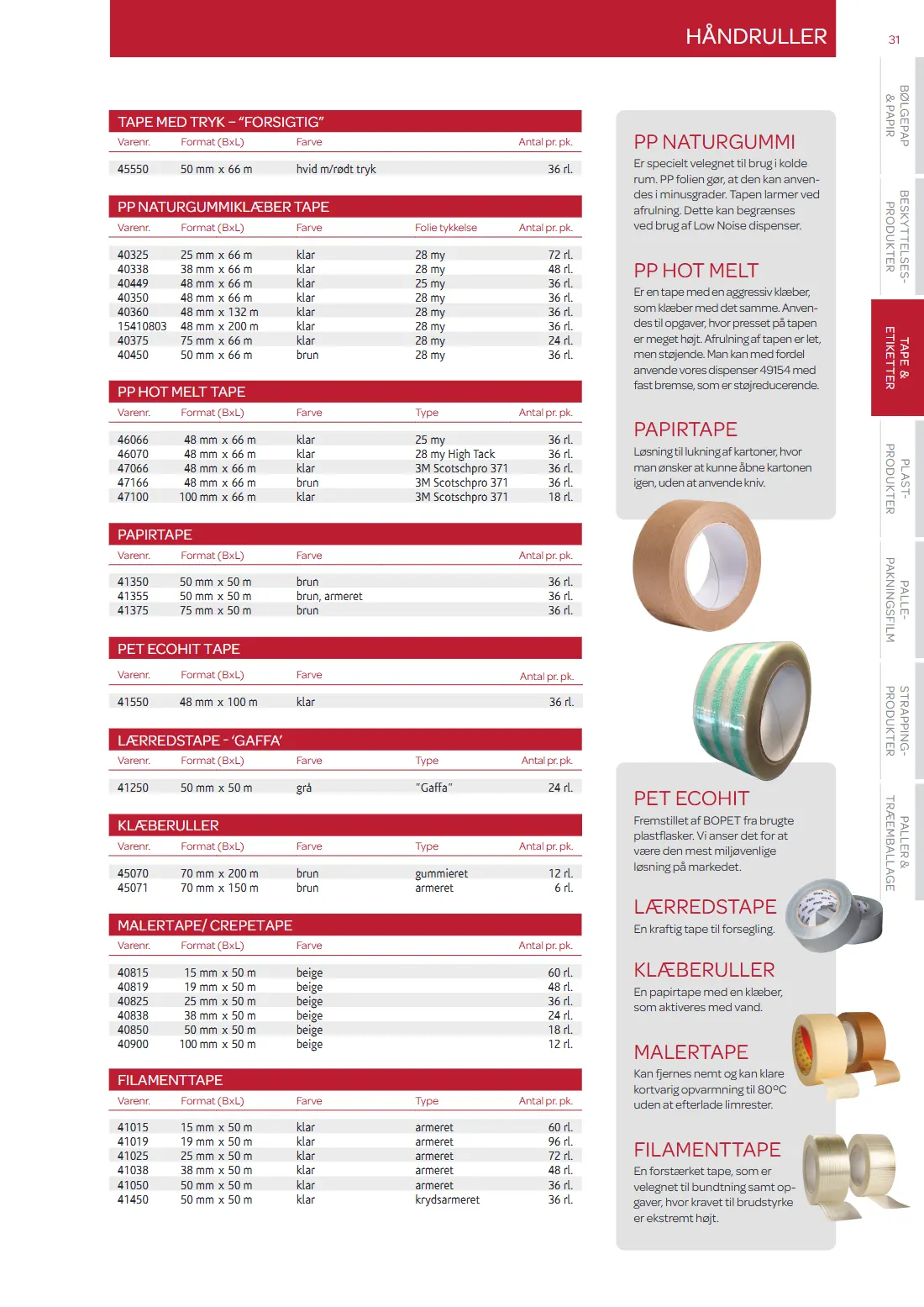 Side 31 af MC Emballage Produktkatalog 2025 Emballage og Maskiner