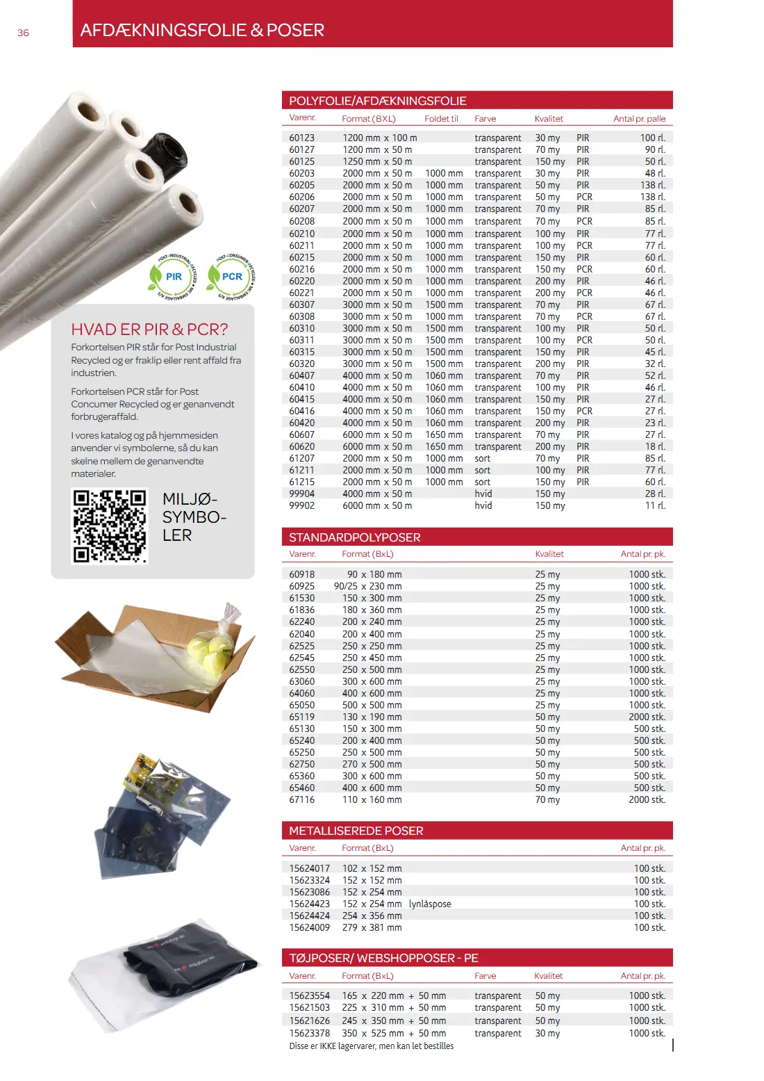 Side 36 af MC Emballage Produktkatalog 2025 Emballage og Maskiner