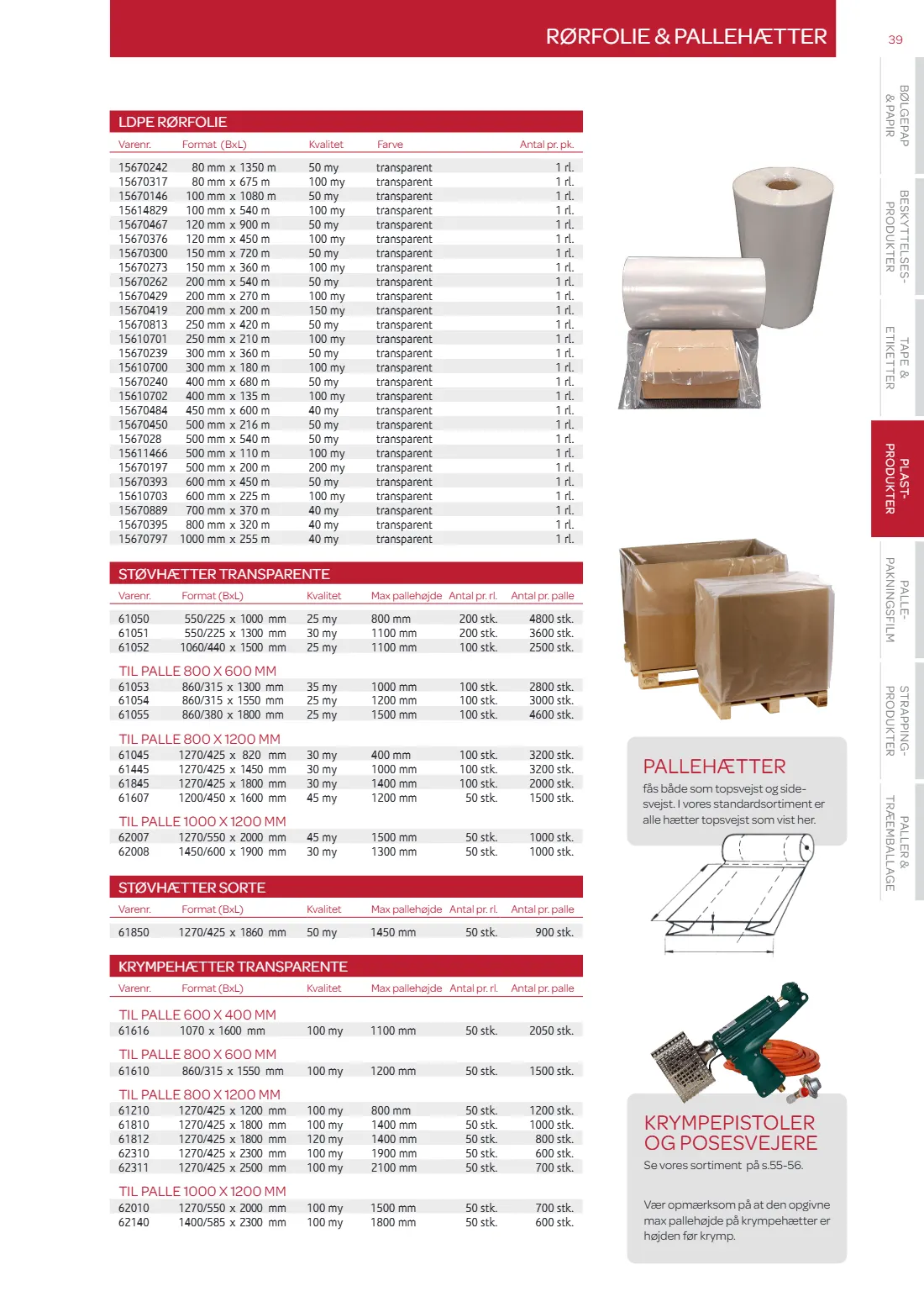 Side 39 af MC Emballage Produktkatalog 2025 Emballage og Maskiner