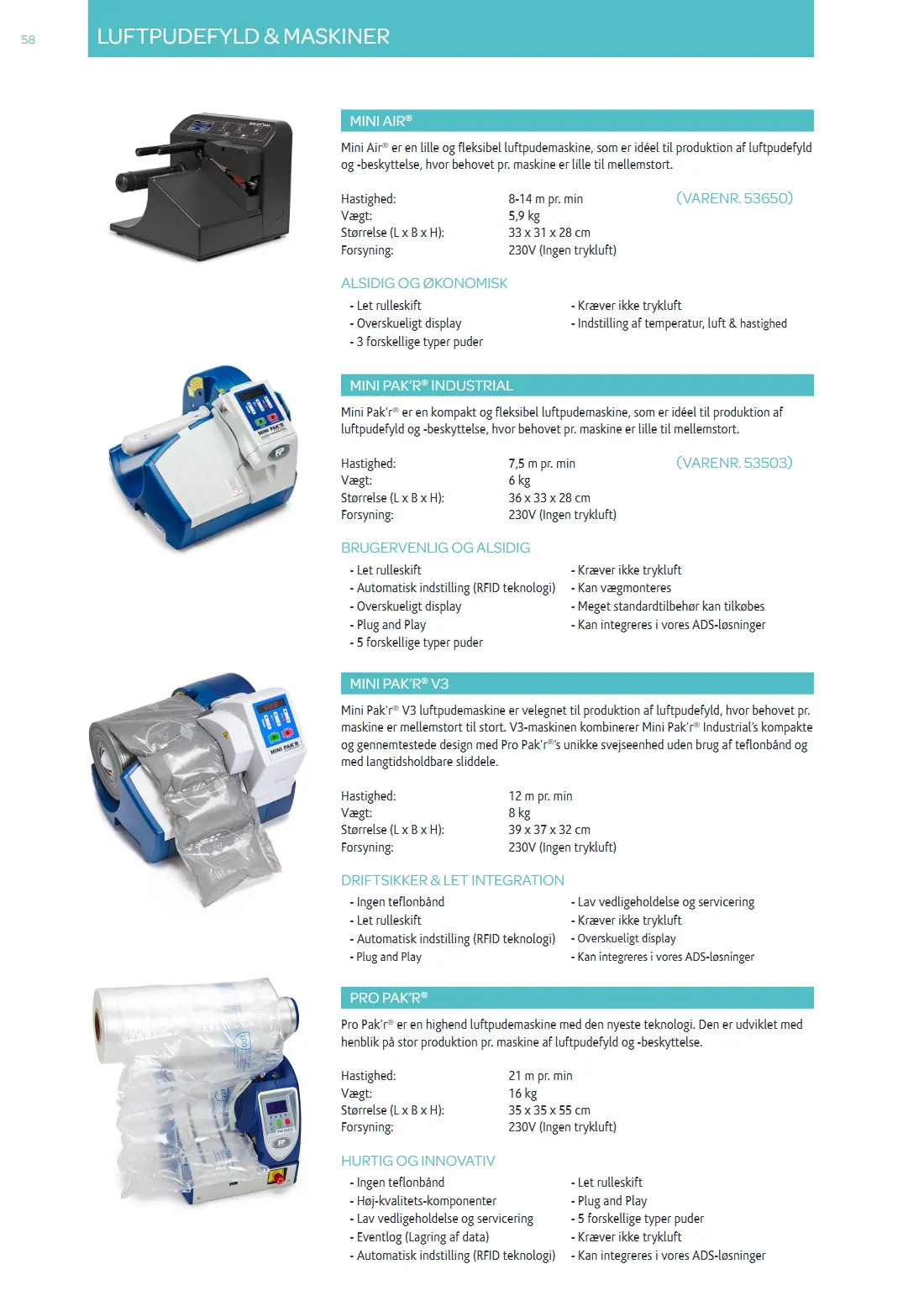 Side 58 af MC Emballage Produktkatalog 2025 Emballage og Maskiner