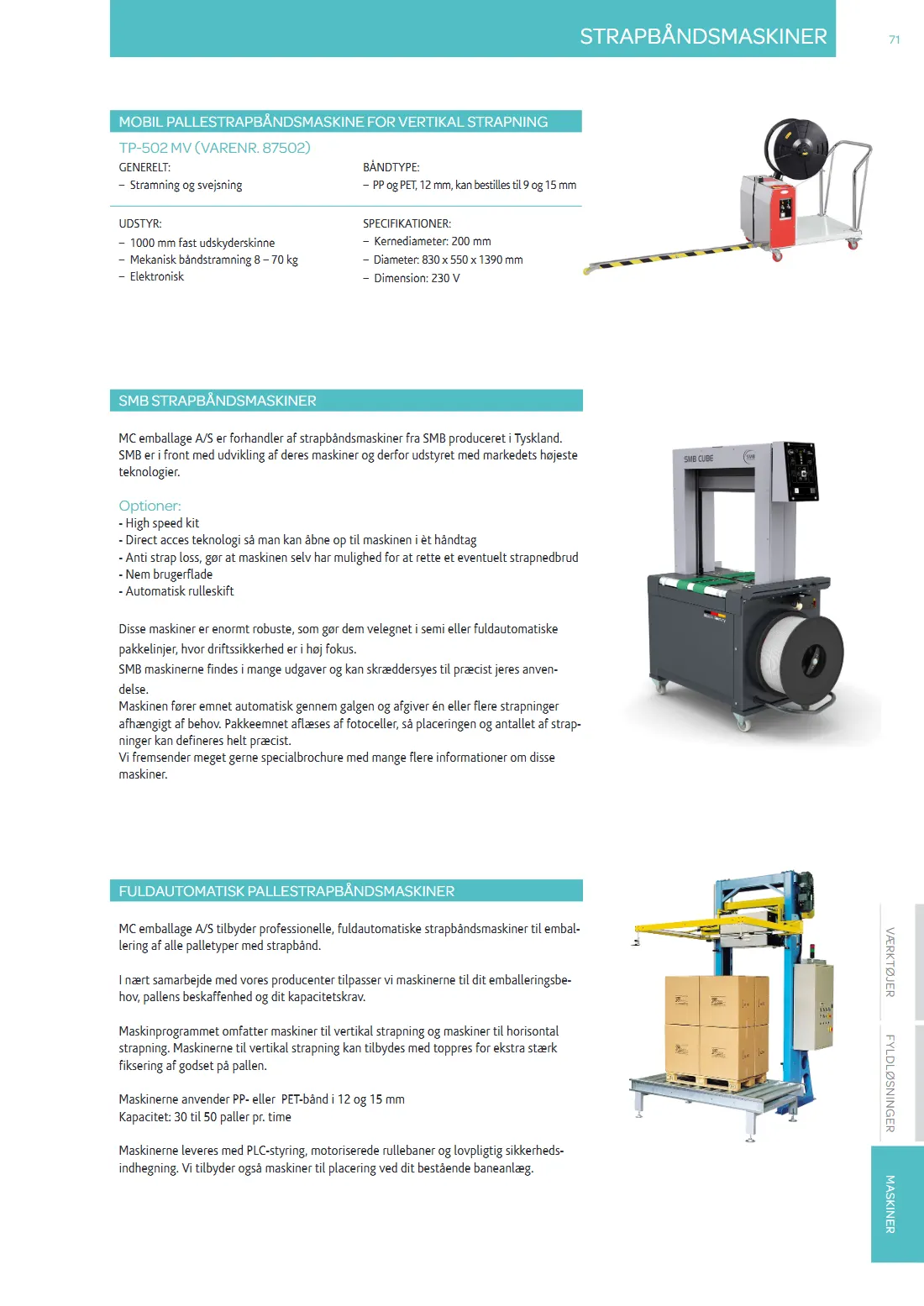 Side 71 af MC Emballage Produktkatalog 2025 Emballage og Maskiner