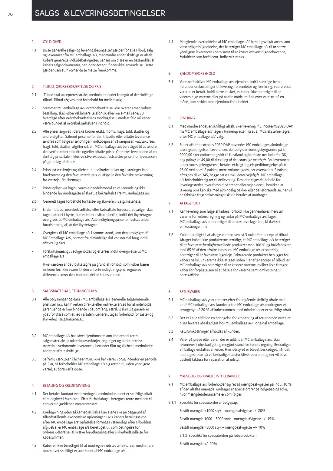 Side 76 af MC Emballage Produktkatalog 2025 Emballage og Maskiner