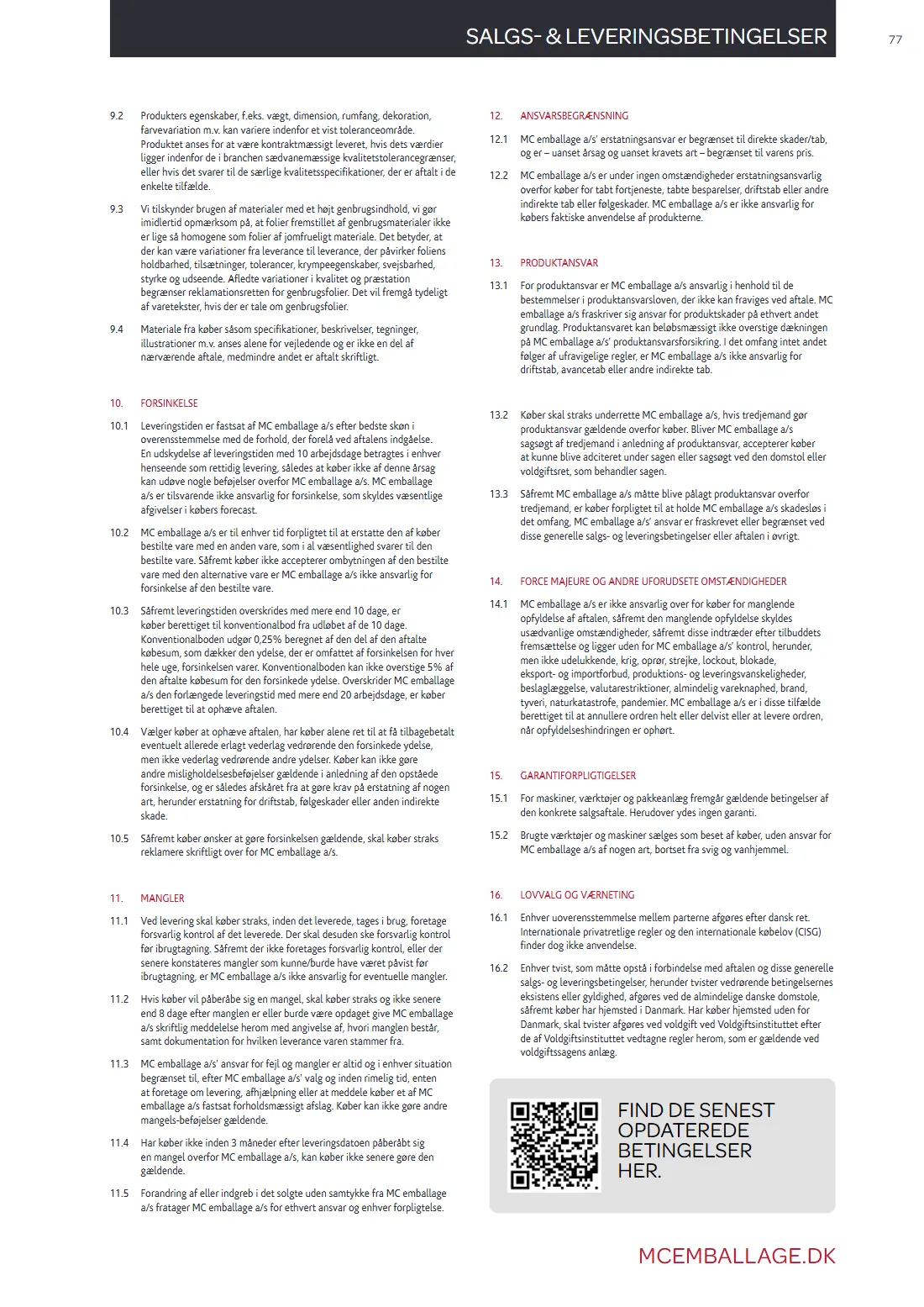 Side 77 af MC Emballage Produktkatalog 2025 Emballage og Maskiner
