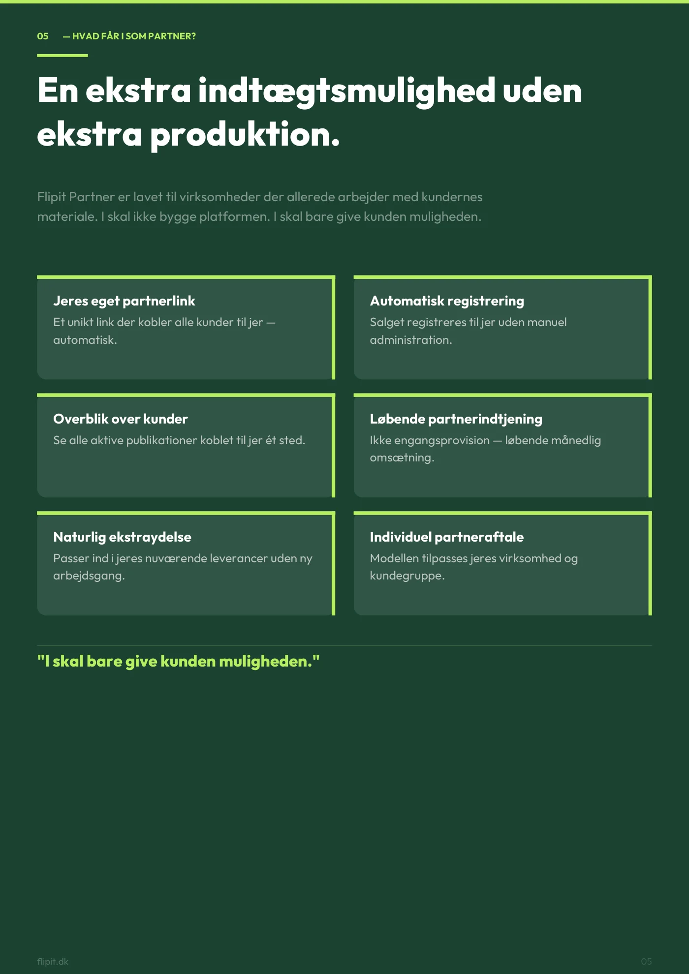 Side 5 af Test partner brochure