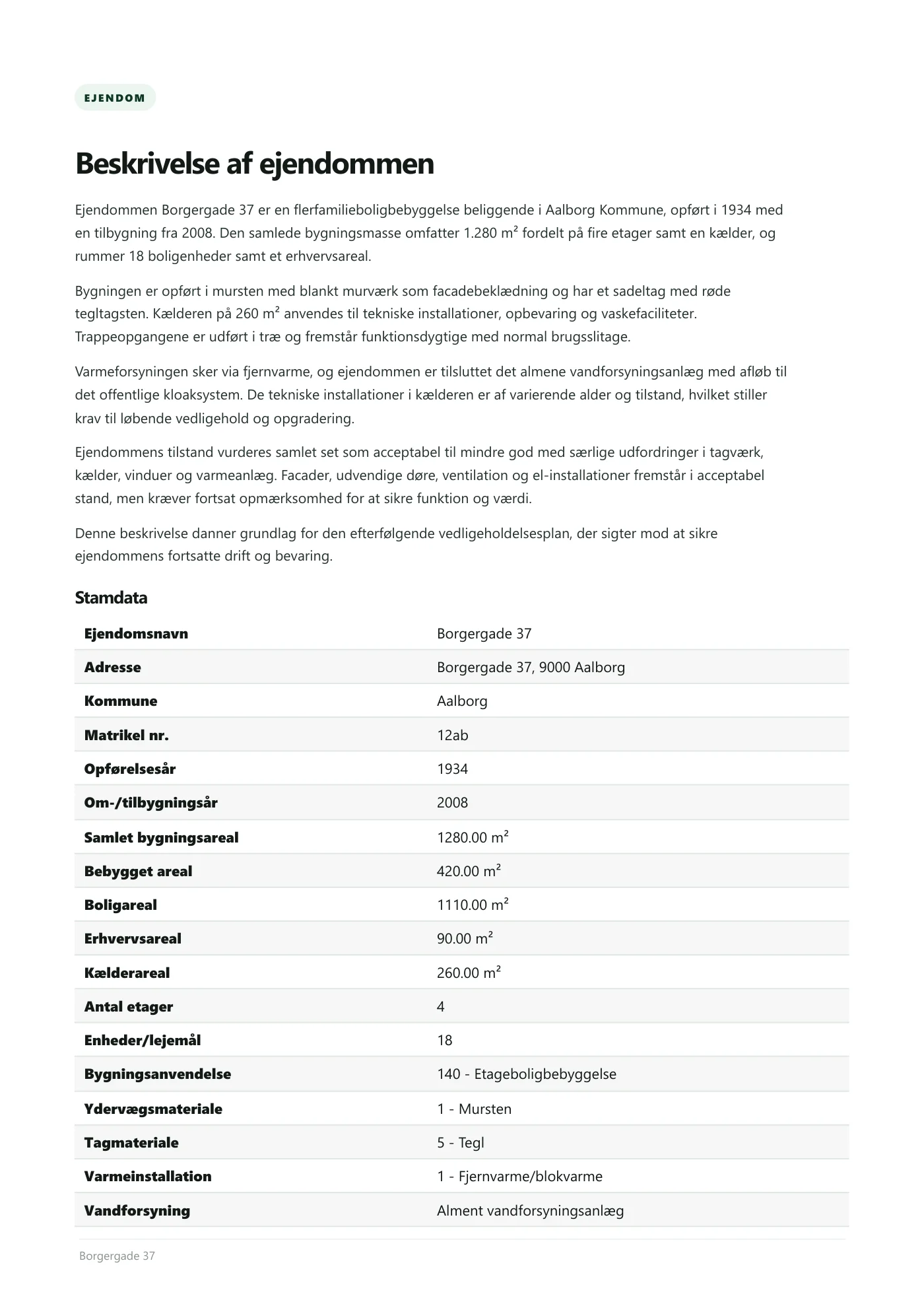Side 8 af Vedligeholdelsesplan